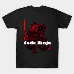 Code Ninja (red and black) T-Shirt